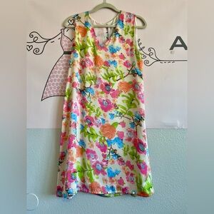 YES8 Colorful Floral Dress